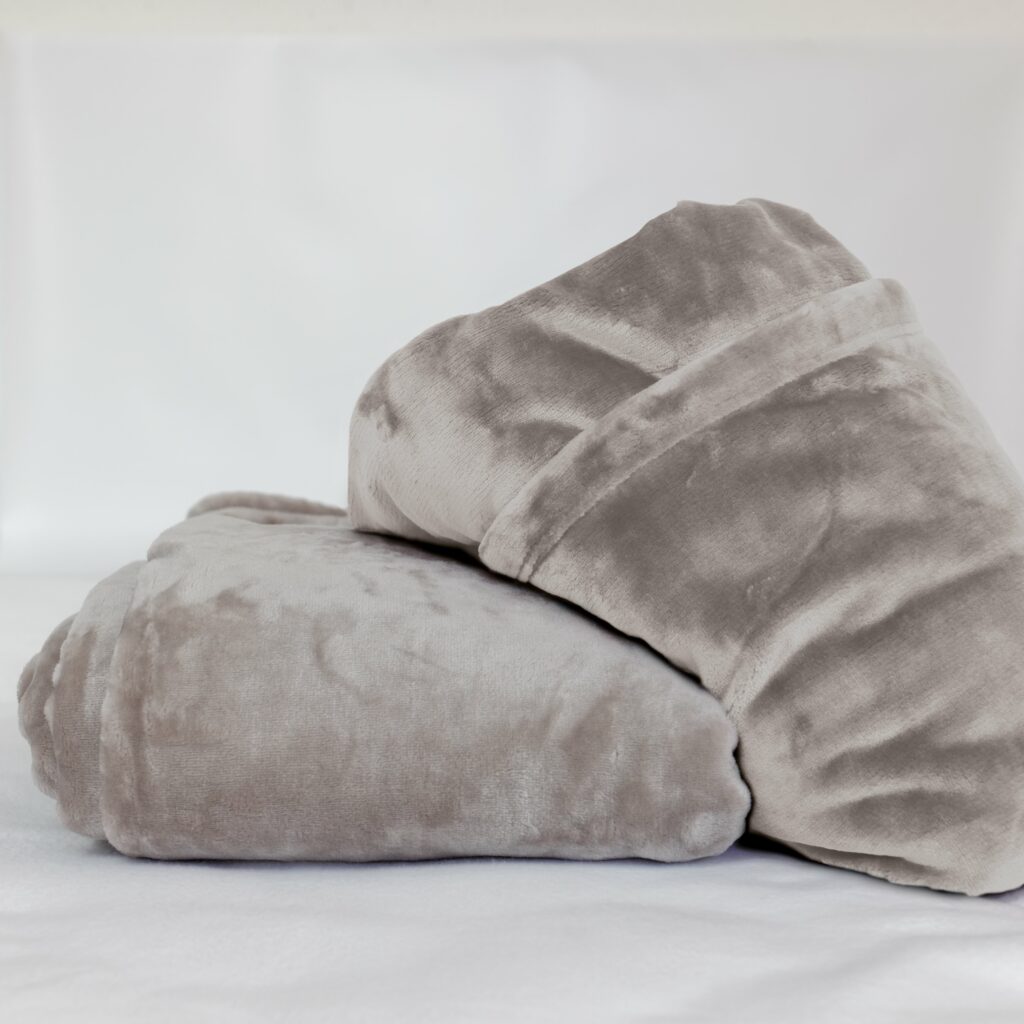 Couverture Flanelle 400grs/m² Nid Douillet taupe - Hôtel Professionnels Linvosges hôtellerie