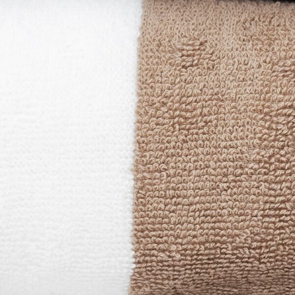 Panama Pool Towel striped white beige 400 Grs M2 Hotel Professional Linvosges Hotellerie