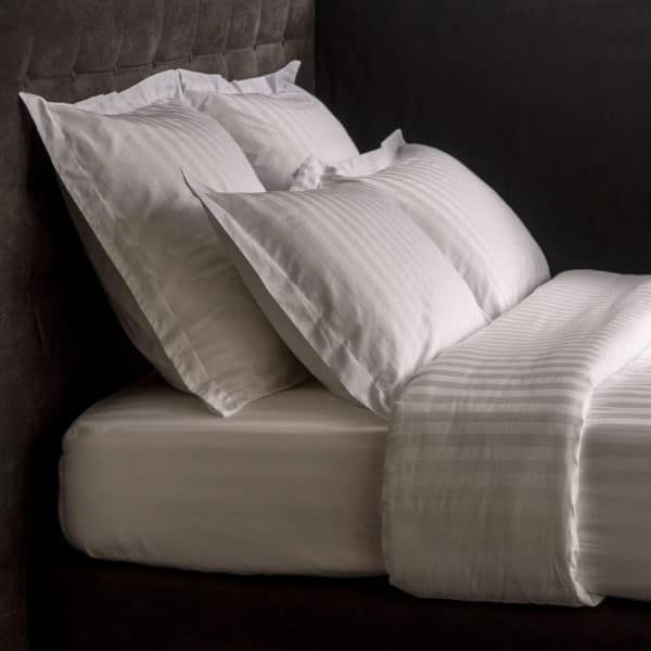 Bed Linen Satin Strips Prelude 110 Grs M2 Professional Hotel Linvosges Hotellerie 2