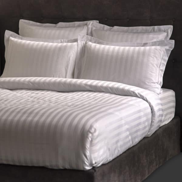 Bed Linen Satin Strips Prelude 110 Grs M2 Professional Hotel Linvosges Hotellerie