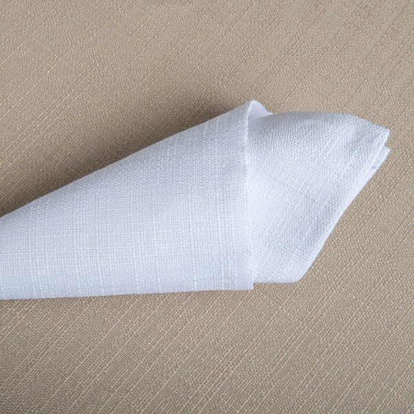 Table Linen Yucca White 52 Percent Polyester 48 Percent Cotton 245 Grs M2 Professional Restaurant Linvosges Hotellerie