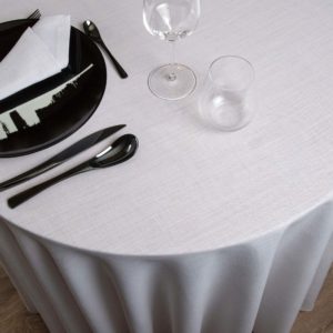 Bolzano Round Tablecloth 45 Percent Linen 55 Percent Polyester 237 Grs M2 Professional Restaurant Linvosges Hotellerie