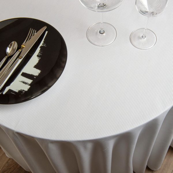 Round Tablecloth Cote De Cheval Cotton 310 Grs M2 Professional Restaurant Linvosges Hotellerie 2