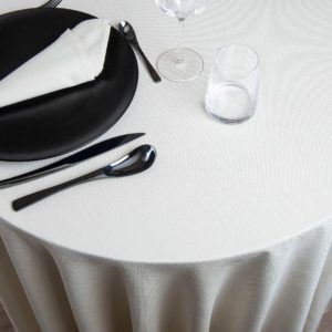 Runde Ribes-Tischdecke, 51 % Baumwolle, 49 % Polyester, 280 g/m2, professionelles Restaurant Linvosges Hotellerie