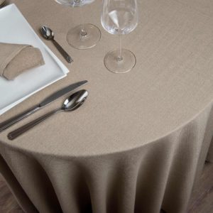 Runde Yucca-Tischdecke, 52 % Polyester, 48 % Baumwolle, 245 g/m2, professionelles Restaurant Linvosges Hotellerie