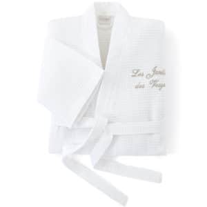 Honeycomb Spa Kimono Bathrobe 200 Grs M2 Professional Hotel Linvosges Hotellerie