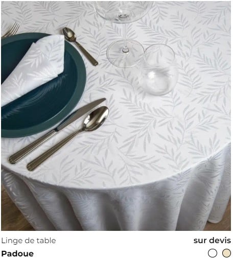 LINGE DE TABLE PADOUE - RESTAURANT PROFESSIONNEL LINVOSGES HOTELLERIE