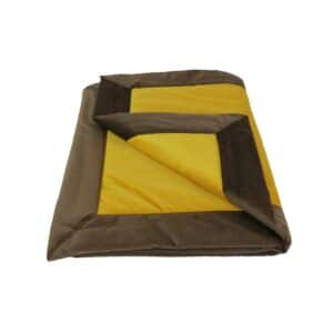 Echarpe De Lit Velours French Velvet Jaune et brun Hotel Professionnel Linvosges Hotellerie