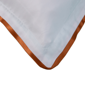 FUNDA DE ALMOHADA BRUNATE VOLANT PIQUÉ SATINADO COBRE - LINVOSGES HOTELLERIE
