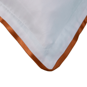 BRUNATE PILLOW CASE VOLANT PIQUE SATIN COPPER - LINVOSGES HOTELLERIE