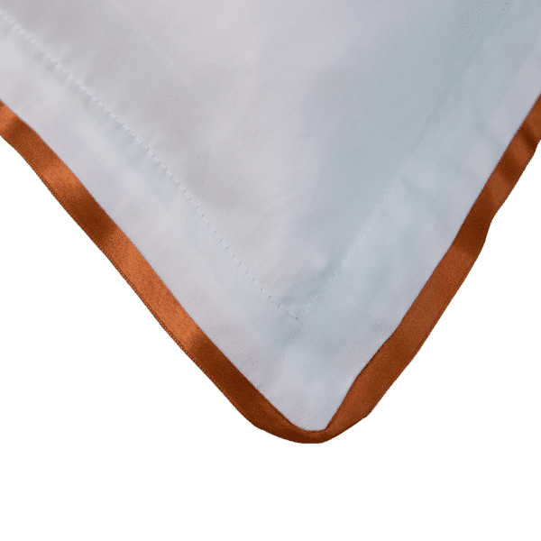 BRUNATE PILLOW CASE VOLANT PIQUE SATIN COPPER - LINVOSGES HOTELLERIE