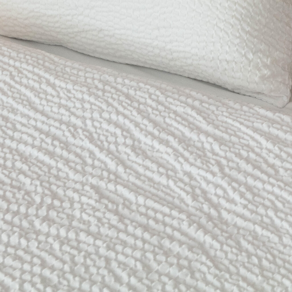 Housse de couette seersucker polycoton Nuages - Hôtel, professionnel et chambre d'hôtes - Linvosges hôtellerie